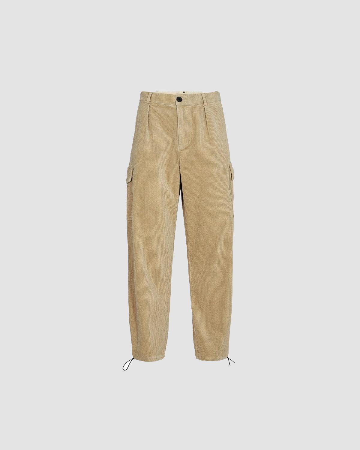 Akjan Cord Cargo Pants - Sand - Anerkjendt - Kul og Koks