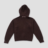 Aran Hoodie Knit - Tobacco