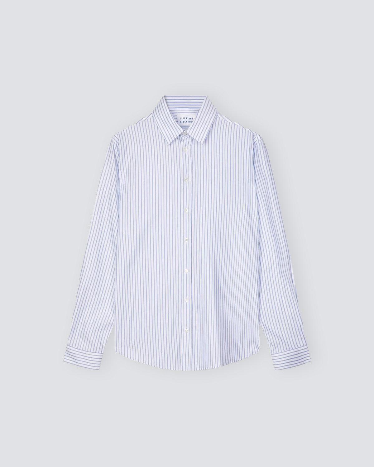 Babylon 3429 Shirt - Blue Stripe - Libertine-Libertine - Kul og Koks