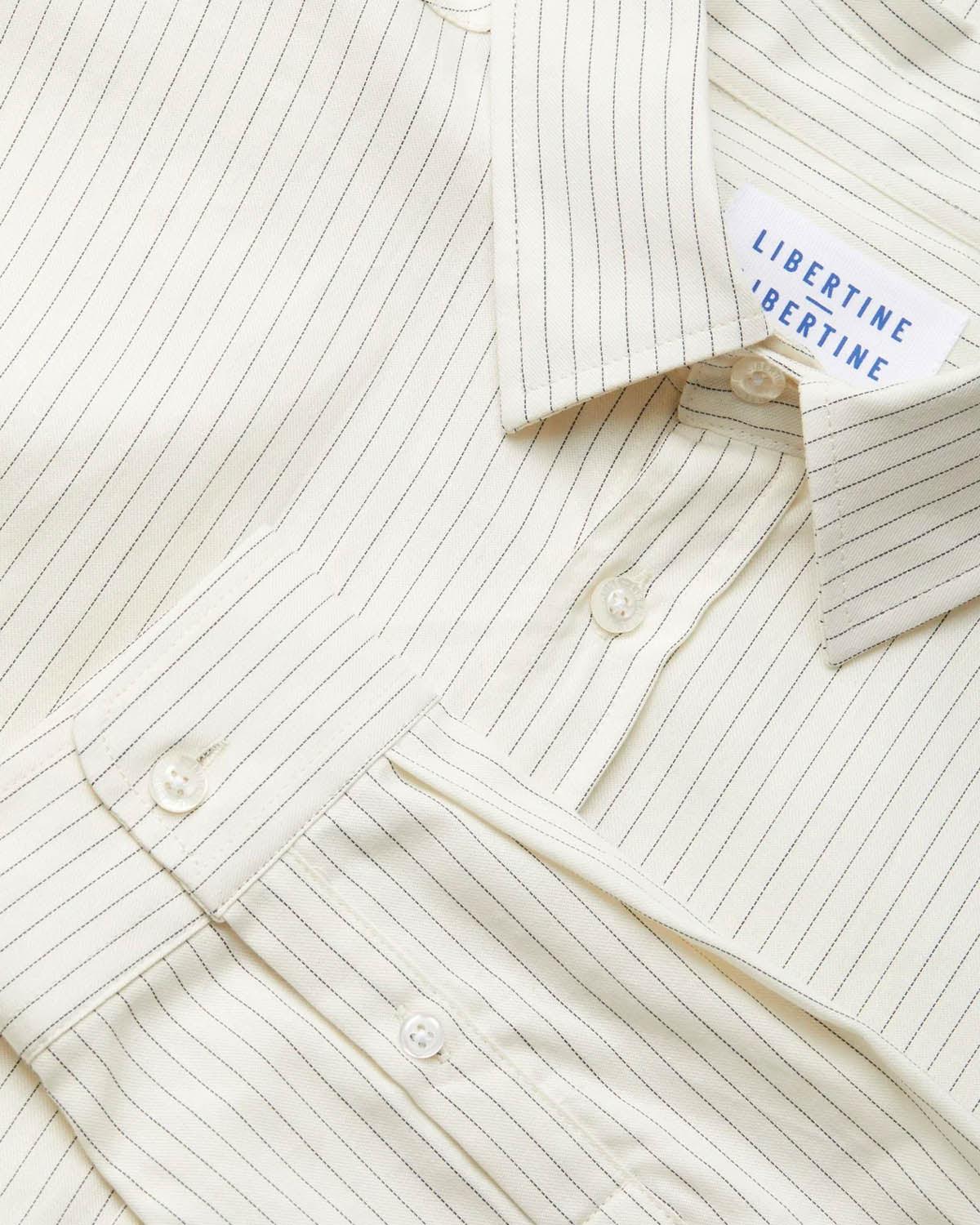 Babylon Shirt - White Navy Pin - Libertine-Libertine - Kul og Koks