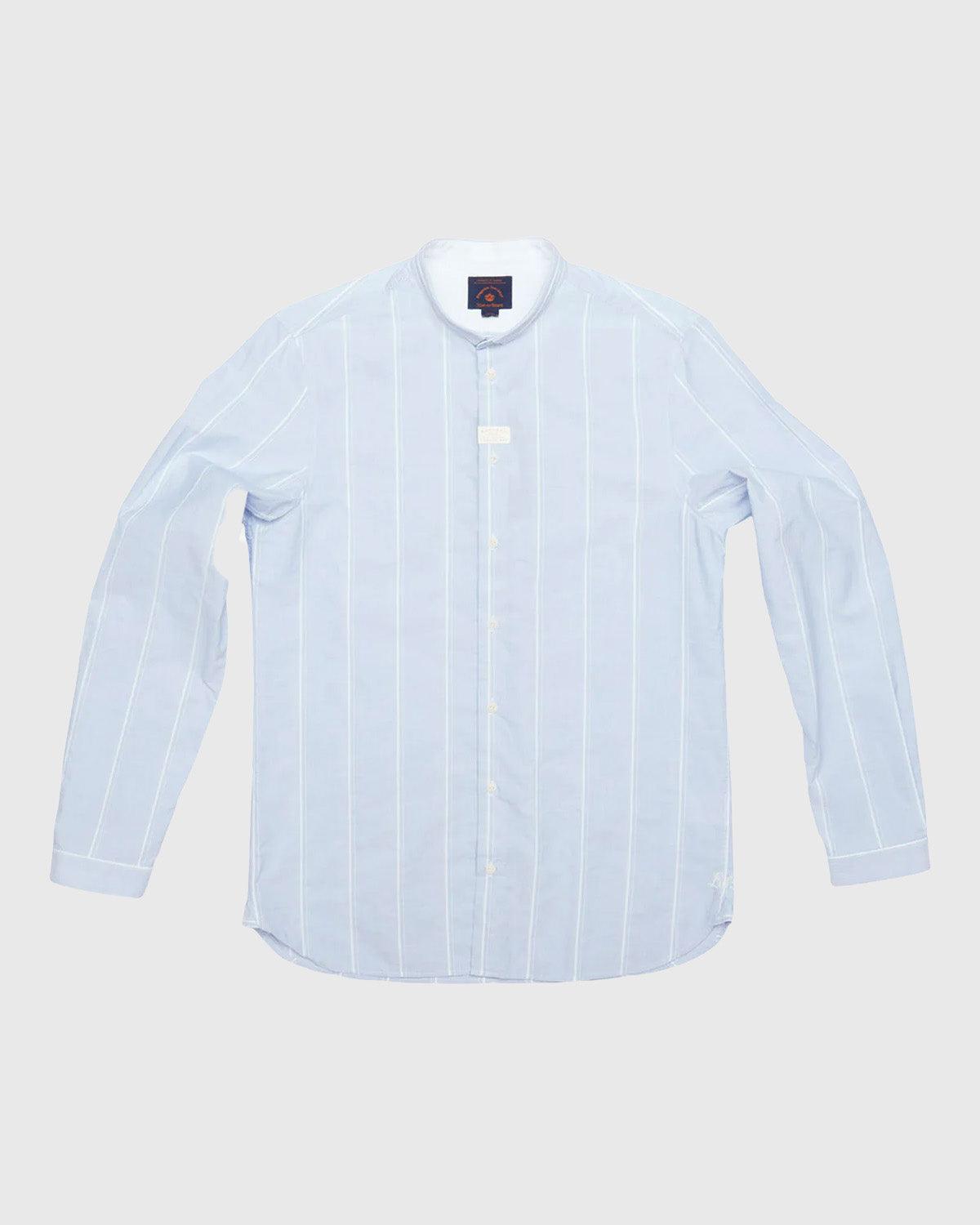 Basso Hackney Shirt - Blue Stripe - Blue de Genes - Kul og Koks