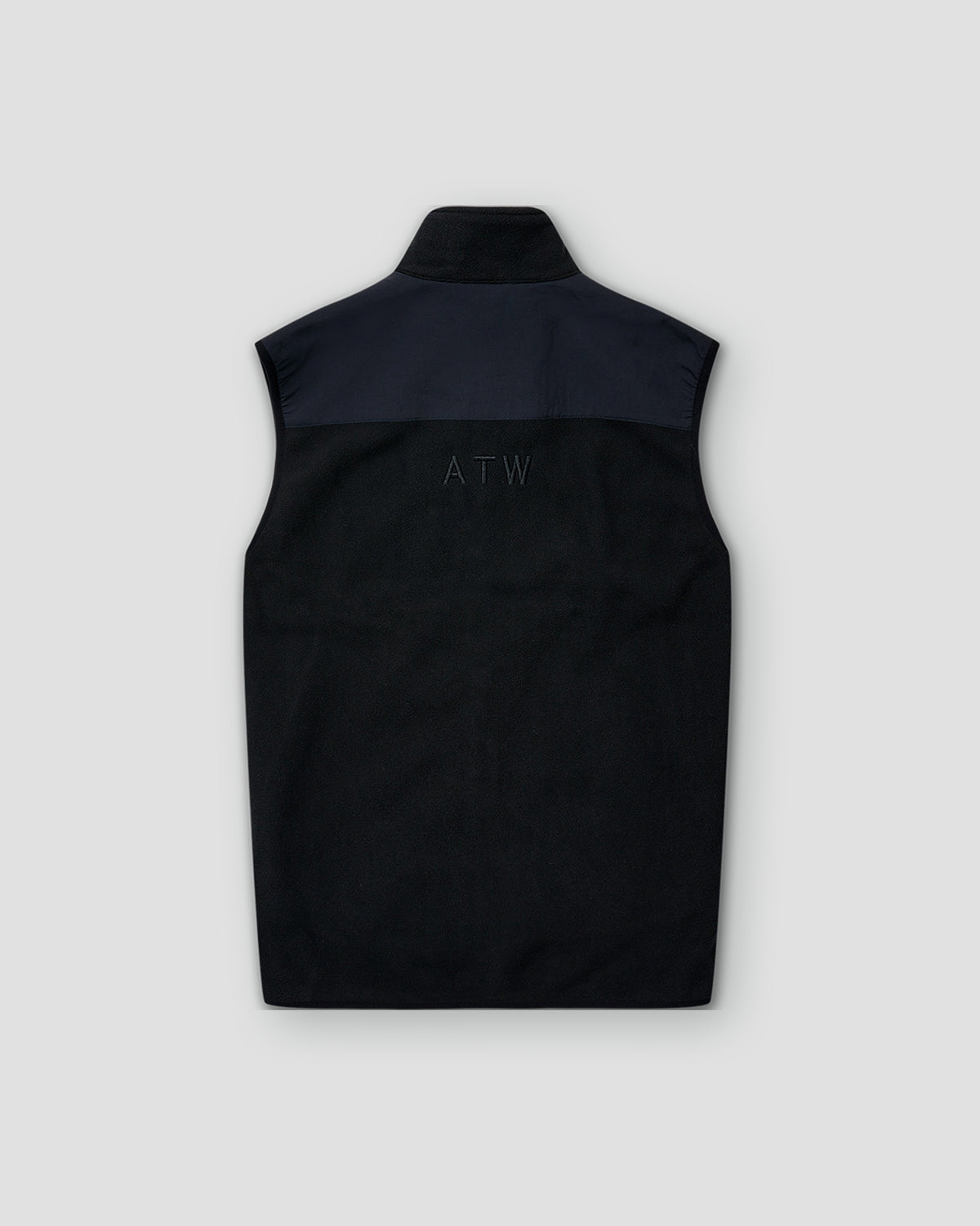 Blocked Fleece Vest - Black