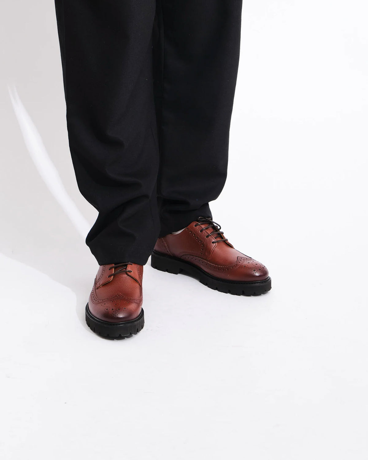 Lightweight Derby Brogue - Cognac