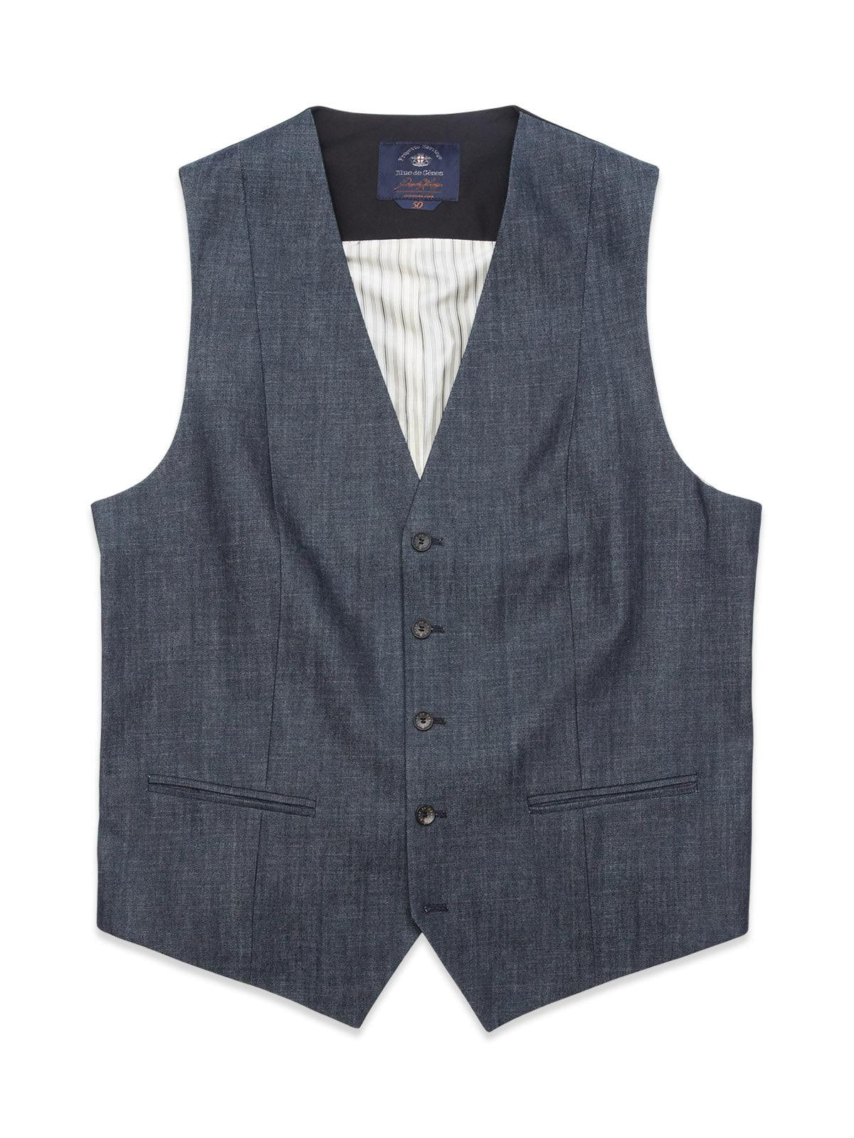 Canna Garment Dyed Waistcoat - Blå - Blue dr genes - Kul og Koks