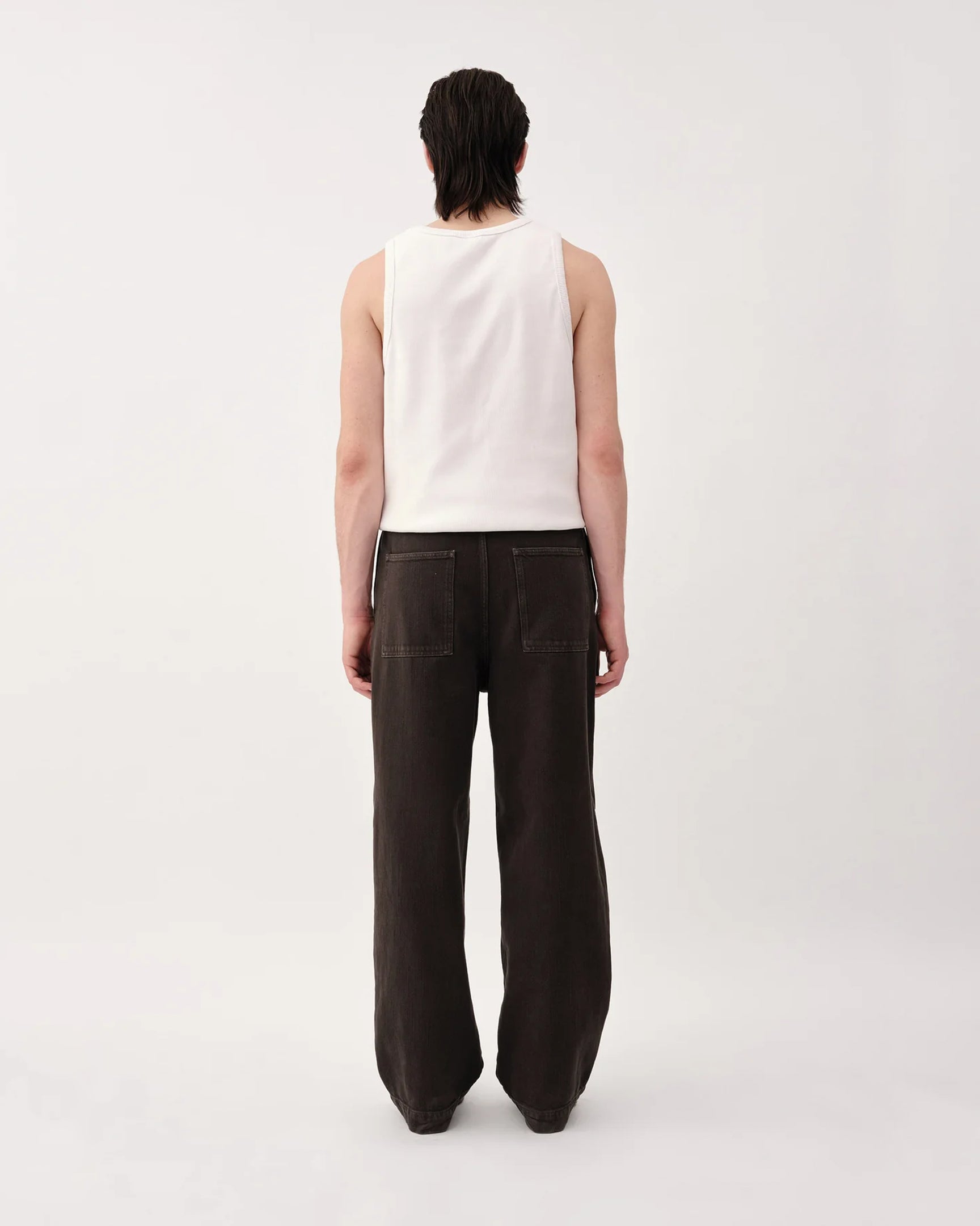 Conrad Overdyed Trousers - Black Olive