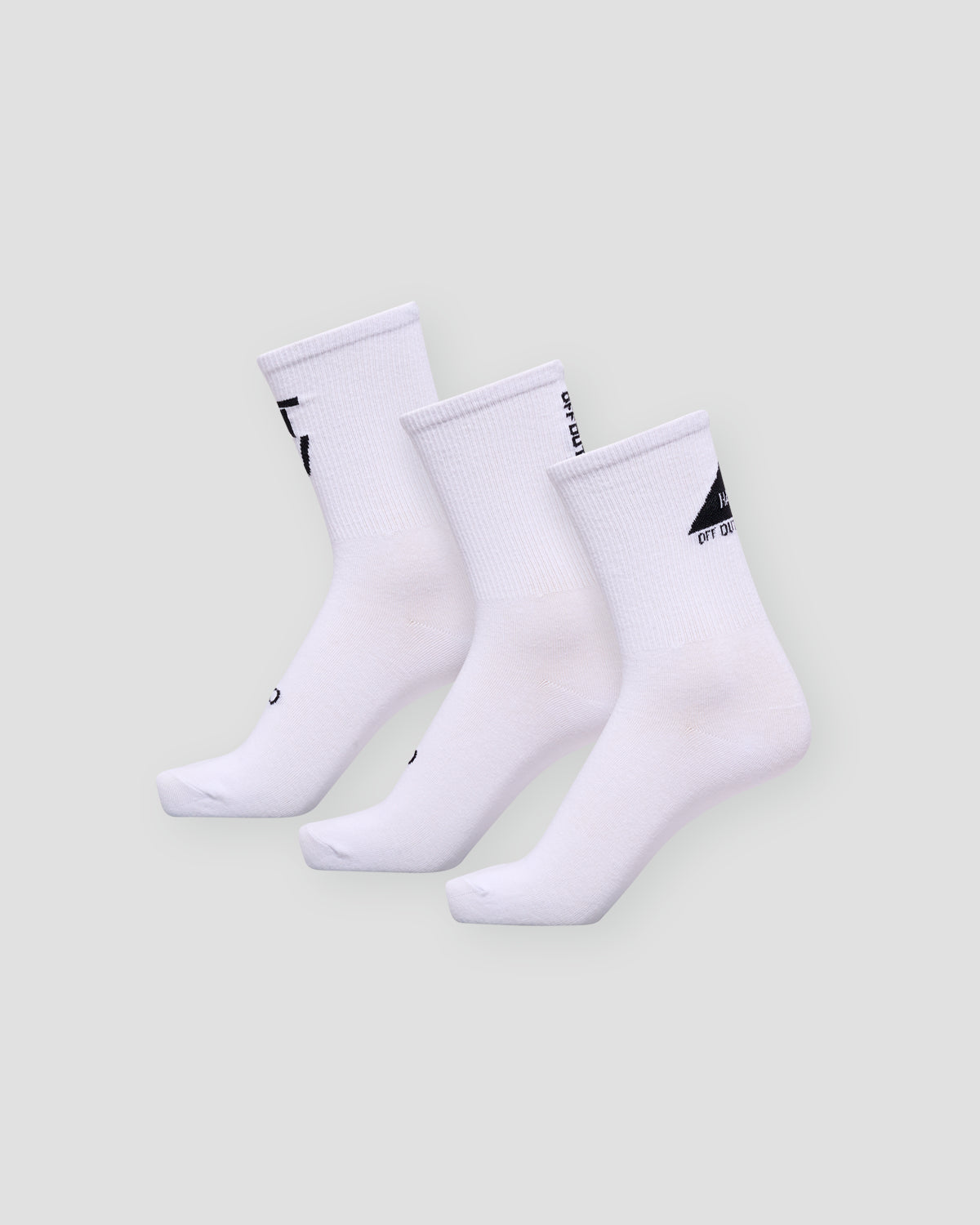 3-Pack Cotton Socks - White