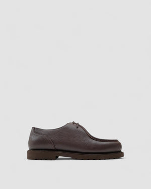 Lightweight Deck Shoes - Grained Brown Leather