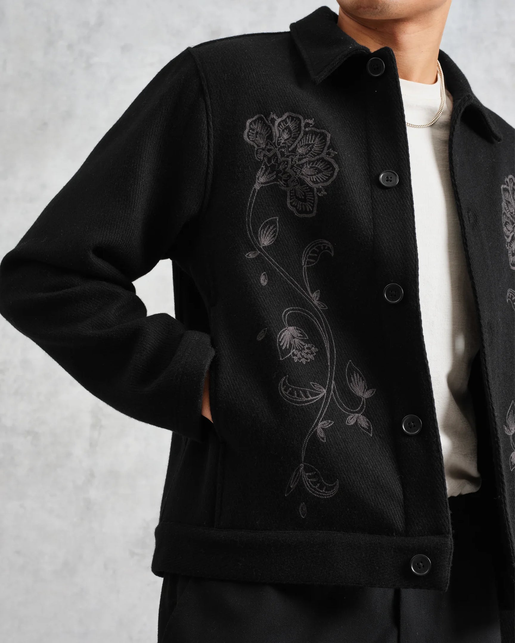 Elm Jacket - Black Floral Print