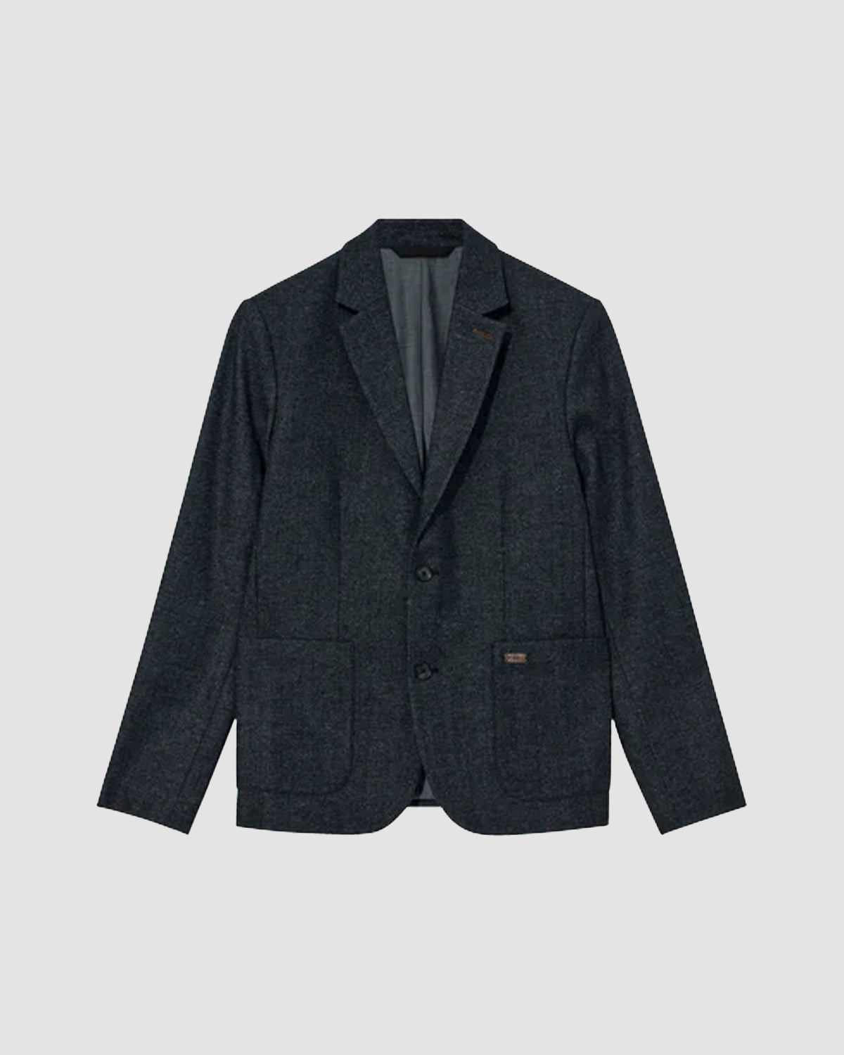 Mason Herringbone Blazer - Indigo Blue