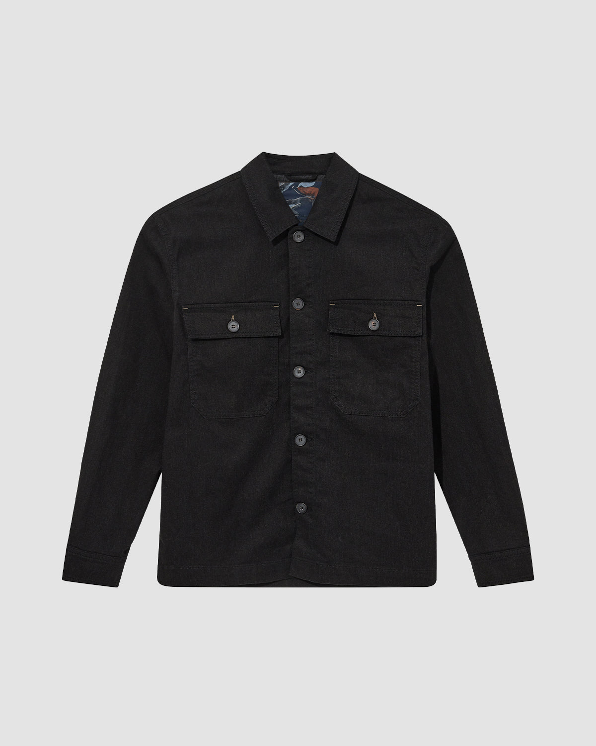 Matteo Brush Overshirt - Black