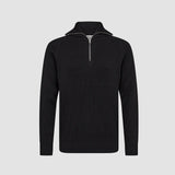 Knitted Half Zip - Black