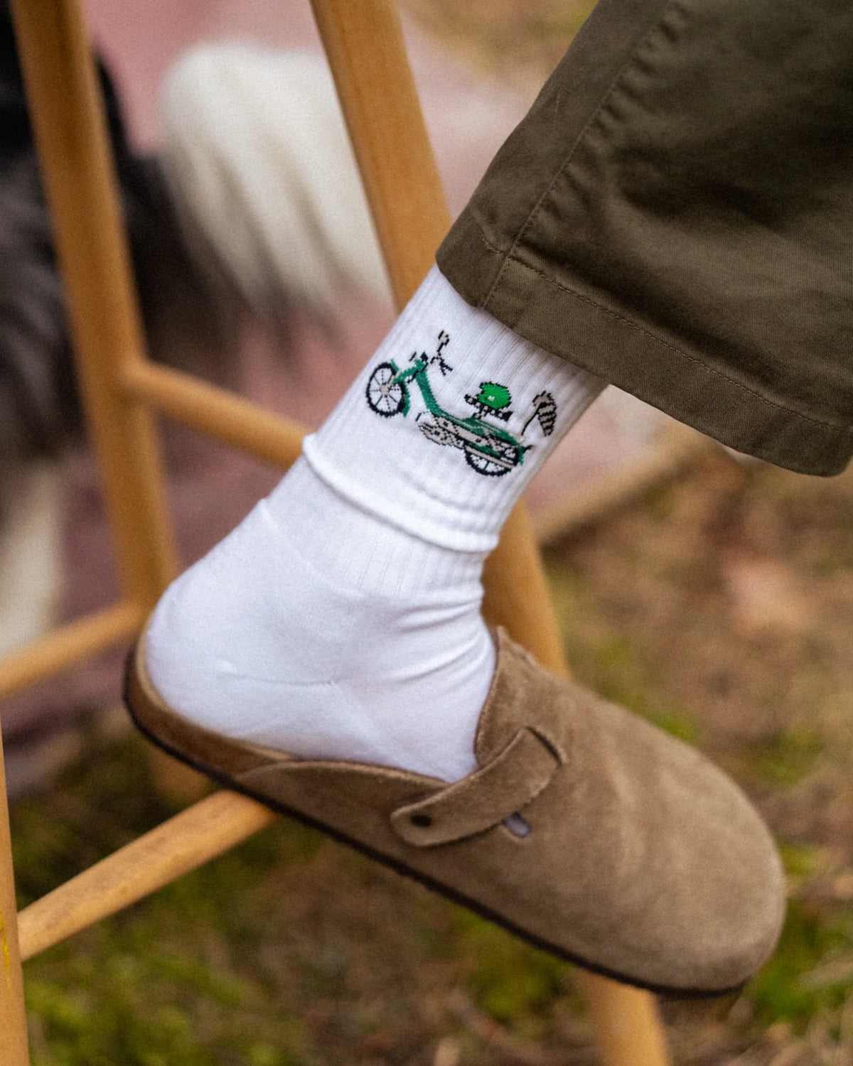 Forest Maxi Socks - White