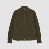 Angelo Zip Cardigan - Foss Green