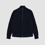 Angelo Zip Cardigan - Navy
