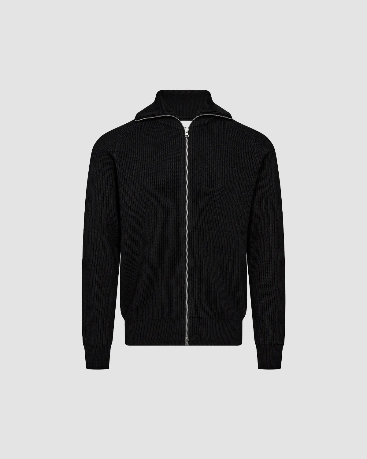 Knitted Full Zip - Black