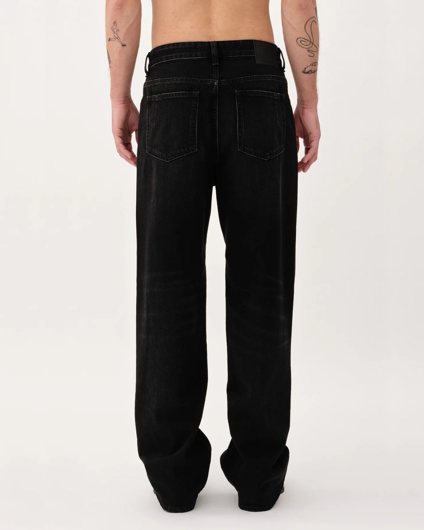 Genoa Original Black Jeans -  Coated Denim