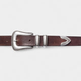 Western Silver Belt - Dark Brown