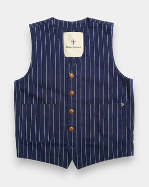 Lumen Toll Gilet - Navy Stripe