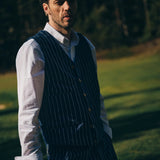 Lumen Toll Gilet - Navy Stripe