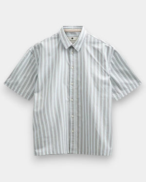 AKotto Poplin Stripe SS Shirt - Light Blue