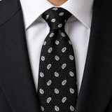 Paisley Silk Tie - Black