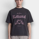 Heart Boxy Tee - Dark Grey