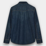 David Snap Denim Shirt - Dark Blue