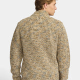 Zipped Knit Cardigan - Offwhite