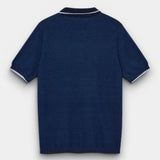 Francesco SS Knit Polo - Indigo Blue
