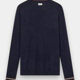 Adam Contrast Knit - Navy