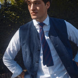 Maze Tie - Indigo Blue