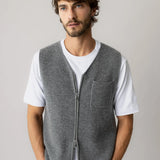 Cess Soft Zip Vest - Charcoal Melange