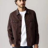 Matteo Soft Overshirt - Black Coffee