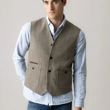 Conor Tweed Waistcoat - Toffee