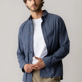 Marco Flannel Shirt - Navy Check