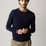 Adam Contrast Knit - Navy