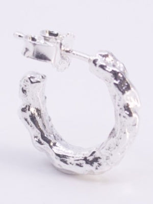 Crunchy Edge Earrings - Sølv