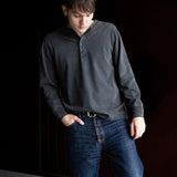 LS Henley Tee -  Washed Antracite