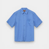 Theo Linen SS Shirt - Silver Lake Blue
