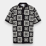 Leon Crocheted SS Shirt - Sort