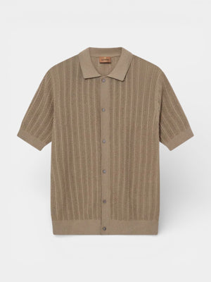 Dario SS Knit Polo - Dune