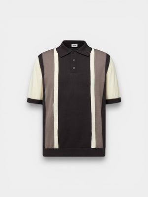 Timian Knit Polo - Brown