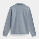 Lennox Knit Polo - Grey Blue