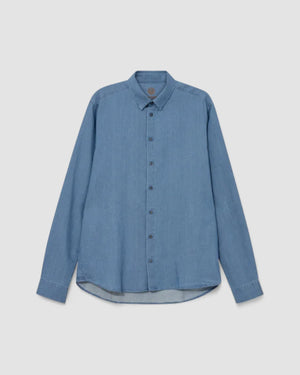 Marco Chambray Shirt - Marine Blue