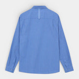 Theo Linen Stripe Shirt - Silver Lake Blue