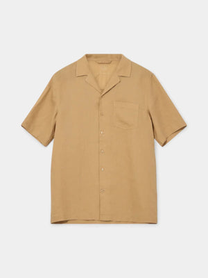 Theo Linen Cuban Shirt - Sahara