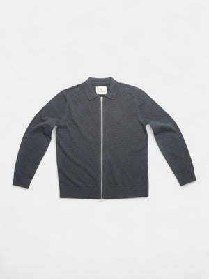 Nuvali Polo Cardigan - Dark Slate