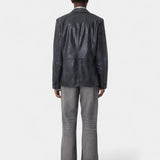 Oliver Leather Blazer - Sort