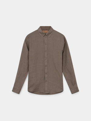 Theo Linen Shirt - Chocolate Chip