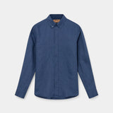 Theo Linen Shirt - Indigo Blue